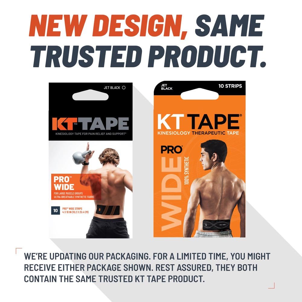 KT Tape KT Pro Wide Tape Precut (10 x 25cm) - 10 pcs - 2,5 Meter