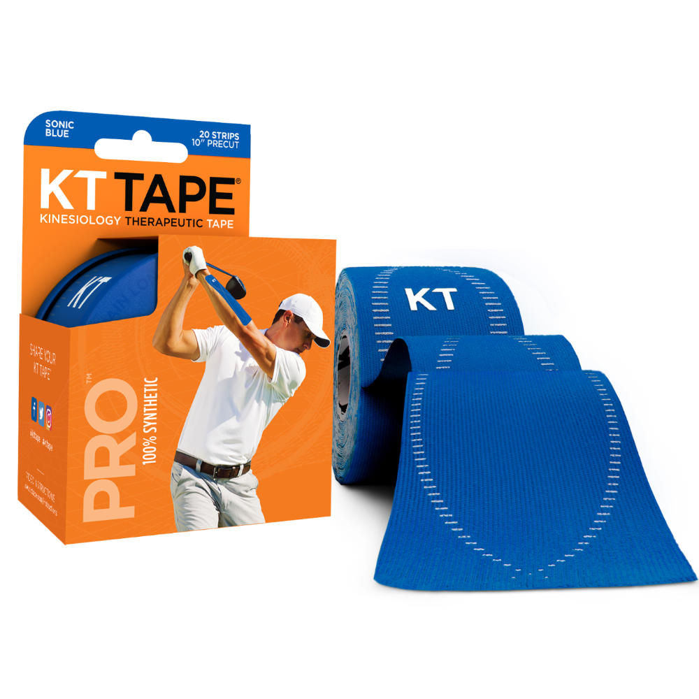 KT Tape Black Pro Synthetic Kinesiology Tape 20 Precut Strips 